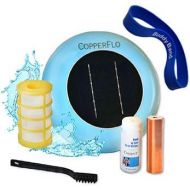 Solar Pool Ionizer, Copper Ionization - Eliminate Algae, High Efficiency, Keeps Pool Cleaner and Clear, 85% Less Chlorine, Solar Pool Cleaner, Up to 45,000 Gal, Lifetime Replacement Program