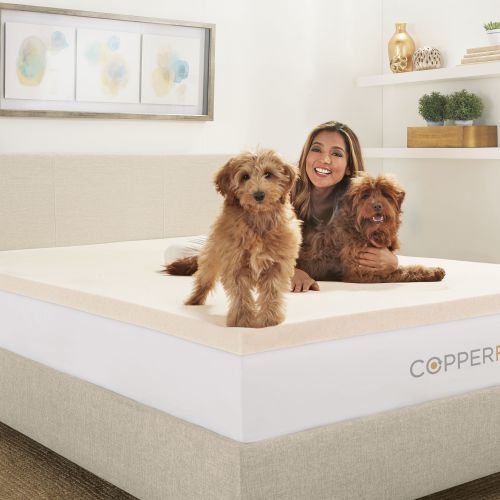  Sleep Studio CopperFresh 2-Inch Gel Memory Foam Mattress Topper