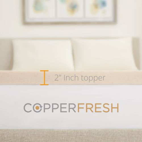  Sleep Studio CopperFresh 2-Inch Gel Memory Foam Mattress Topper