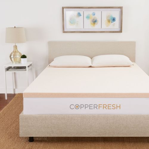  Sleep Studio CopperFresh 2-Inch Gel Memory Foam Mattress Topper