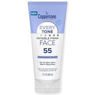 Coppertone Every Tone Invisible Finish Face Sunscreen SPF 55, Lightweight, Blends in Clear Sunscreen for All Skin Tones, 2 Fl Oz Tube