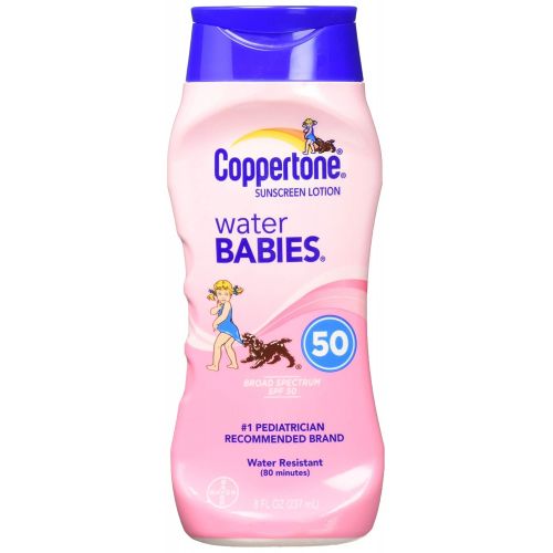  Coppertone WaterBabies Sunscreen Lotion SPF 50, 8 oz