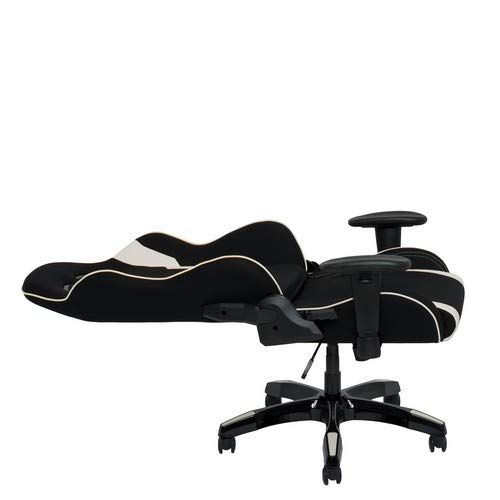  CorLiving LOF-801-G Racing Gaming Chair, BlackWhite