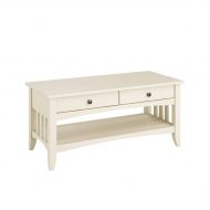 CorLiving LXY-014-T Crestway Coffee Table, Antique White