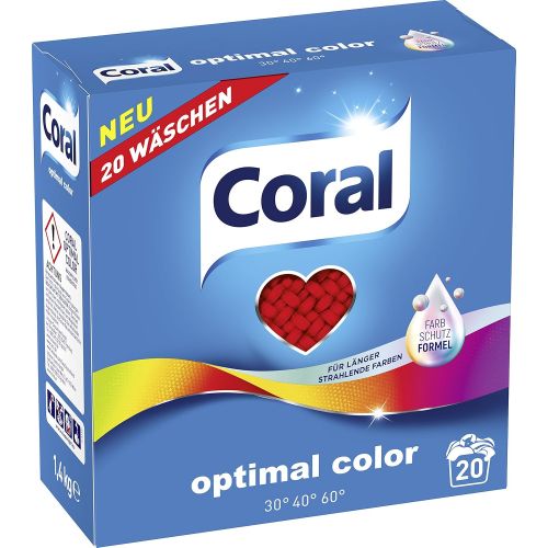  [아마존 핫딜]  [아마존핫딜]Coral Waschmittel Optimal Color Pulver 40 WL, 2er Pack (2 x 20 Waschladungen)