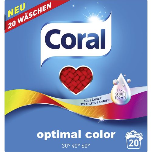  [아마존 핫딜]  [아마존핫딜]Coral Waschmittel Optimal Color Pulver 40 WL, 2er Pack (2 x 20 Waschladungen)