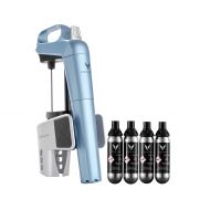 Coravin 112176 Limited Edition Preservation System and Wine Bottle Opener, Includes 4 Argon Capsules, Steel Blue