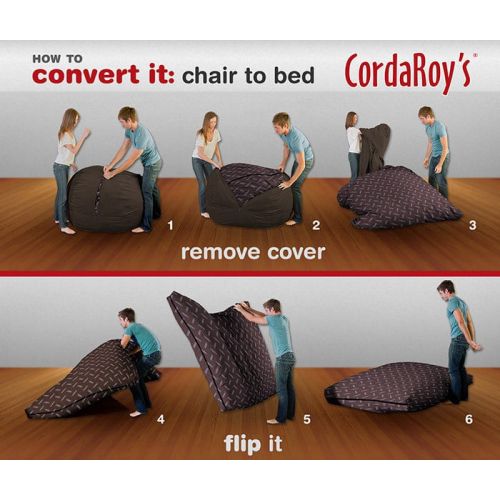  CordaRoys - Chenille Convertible Bean Bag Chair - King