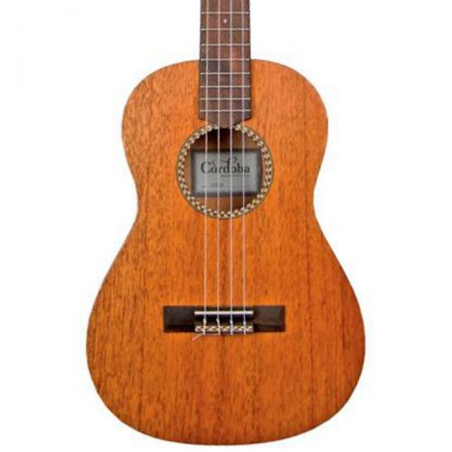  Cordoba},description:The Cordoba 20BM is a baritone size ukulele that features a solid mahogany top and mahogany back & sides. The natural wood pattern rosette and satin finish mak