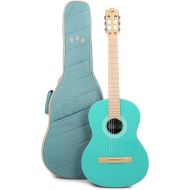 Cordoba Protege C1 Matiz Classical Guitar in Aqua with Color-Matching Recycled Nylon Gig Bag