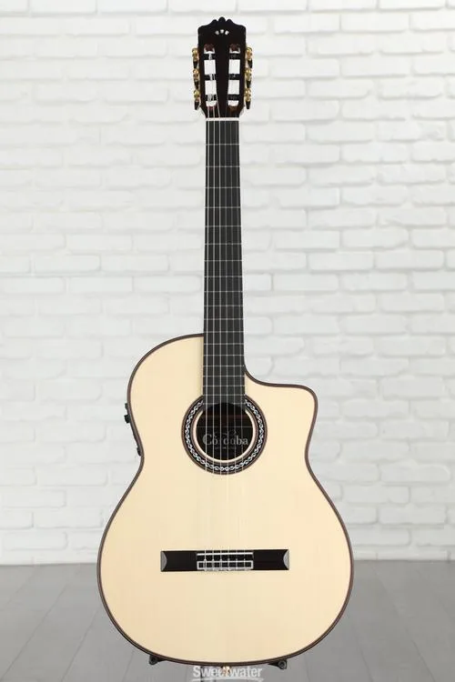  Cordoba GK Pro Negra Nylon String Acoustic-Electric Guitar - Spruce