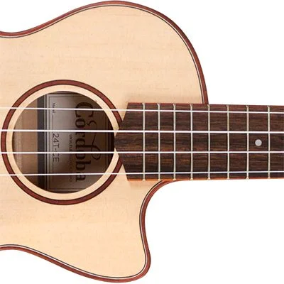  Cordoba 24T-CE Tenor Ukulele - Spruce with Cutaway and Electronics