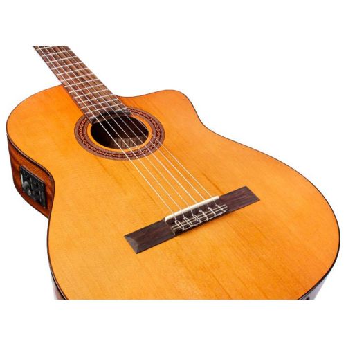  Cordoba C5-CE Electric Nylon String Guitar wCloth, Stand, Tuner, and Gig Bag
