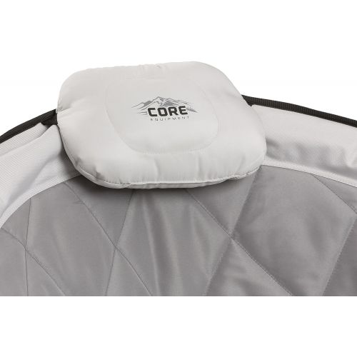  [아마존베스트]CORE 40025 Equipment Folding Oversized Padded Moon Round Saucer Chair with Carry Bag, Gray
