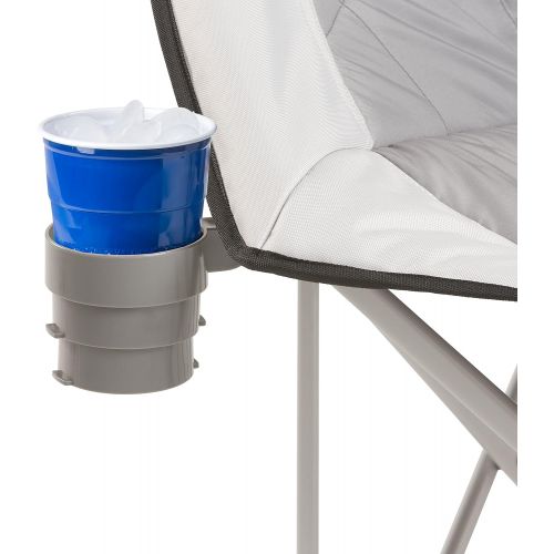  [아마존베스트]CORE 40025 Equipment Folding Oversized Padded Moon Round Saucer Chair with Carry Bag, Gray