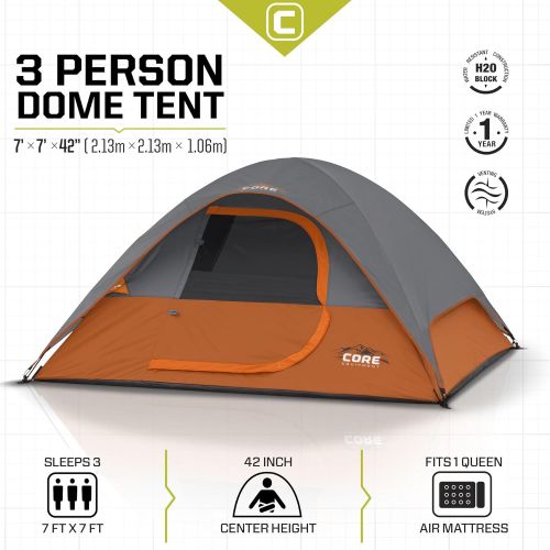  [아마존베스트]CORE 3 Person Dome Tent 7x7
