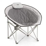 Core Equipment Folding Oversized Padded Moon Round Saucer Chair