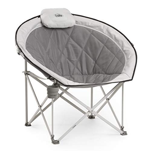  Core Equipment Folding Oversized Padded Moon Round Saucer Chair