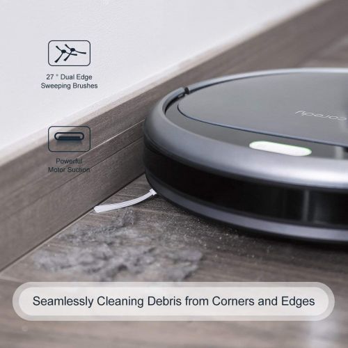  [아마존 핫딜] [아마존핫딜]Coredy Robot Vacuum Cleaner, 1400Pa Super-Strong Suction, Ultra Slim, Automatic Self-Charging Robotic Vacuum for Cleaning Hardwood Floors, Medium-Pile Carpets, Filter for Pet, Easy