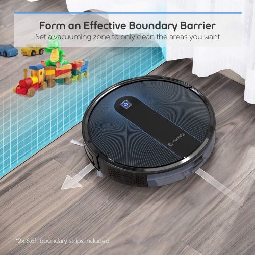  [아마존 핫딜] [아마존핫딜]Coredy Robot Vacuum Cleaner, Boost Intellect, 1600Pa Super-Strong Suction, Boundary Strips Included, 360° Smart Sensor Protection, Ultra Slim, R650 Robotic Vacuum, Cleans Hard Floo