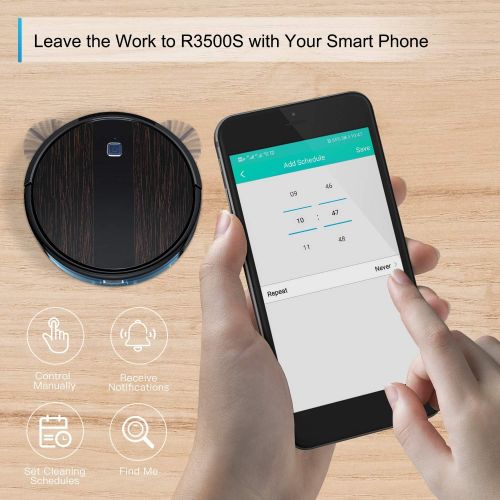  Coredy Upgraded R3500S Robot Vacuum Cleaner, 1700Pa Suction, Compatible with Wi-Fi Alexa, 2 Boundary Strips, Smart Self-Charging Robotic Vacuum, A Great House Helper for Cleaning F