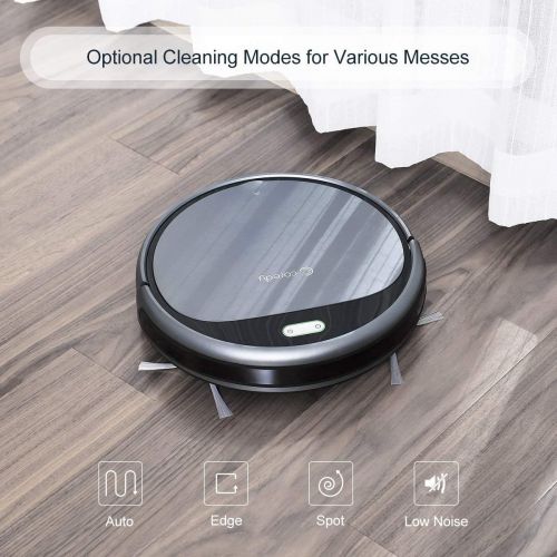  Coredy Robot Vacuum Cleaner, 1400Pa Super-Strong Suction, Ultra Slim, Automatic Self-Charging Robotic Vacuum for Cleaning Hardwood Floors, Medium-Pile Carpets, Filter for Pet, Easy