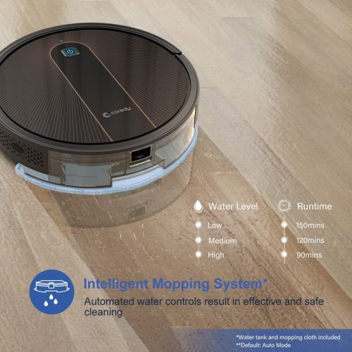  [아마존베스트]Coredy R750 Robot Vacuum Cleaner, Compatible with Alexa, Mopping System, Boost Intellect, Virtual Boundary Supported, 2000Pa Suction, Super-Thin, Upgraded Robotic Vacuums, Cleans H