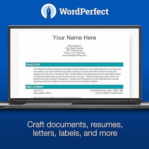  Corel WordPerfect Office Home & Student 2021 | Office Suite of Word Processor, Spreadsheets & Presentation Software [PC Disc]