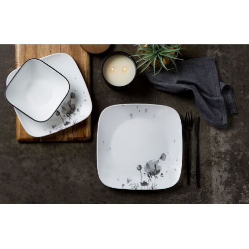  Corelle Square Fleurs Du Soir 16-piece Dinnerware Set