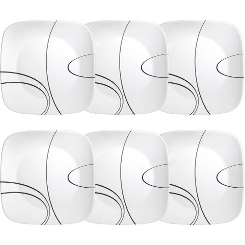  Corelle Square Simple Lines 10.5 Dinner Plate, Set of 6