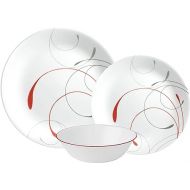 Corelle Splendor Chip & Break Resistant 18pc Dinner Set, Service for 6, Vitrelle glass