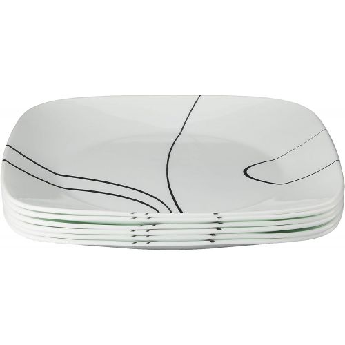  Corelle Square Simple Lines 10-1/2-Inch Plate Set (6-Piece)