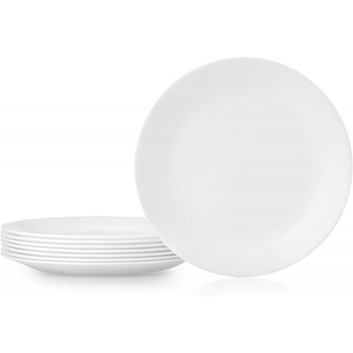  Corelle Dinner Plates, 8-Piece, Winter Frost White