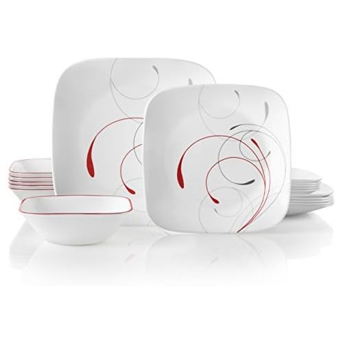  [아마존베스트]Corelle Service for 6, Chip Resistant, Splendor Dinnerware Set, 18-Piece