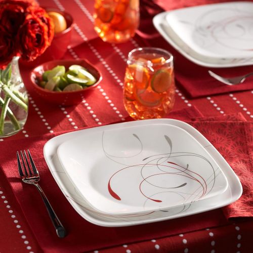  [아마존베스트]Corelle Service for 6, Chip Resistant, Splendor Dinnerware Set, 18-Piece