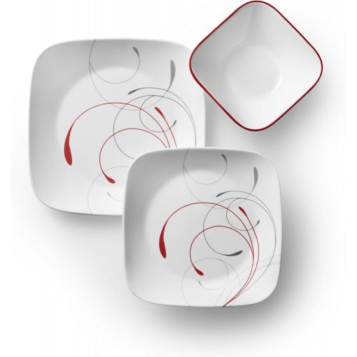  [아마존베스트]Corelle Service for 6, Chip Resistant, Splendor Dinnerware Set, 18-Piece