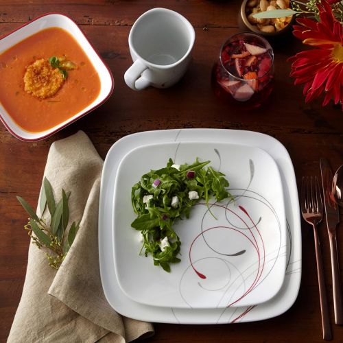  [아마존베스트]Corelle Service for 6, Chip Resistant, Splendor Dinnerware Set, 18-Piece