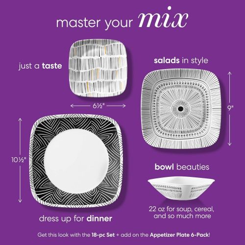  [아마존베스트]Corelle Chip Resistant Appetizer Plates, 6-Piece, Imani