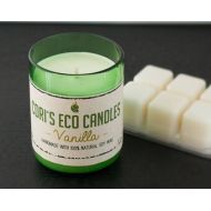 CorisEcoCandles VANILLA recycled soy candles- recycled glass beer bottles- soy candles handmade- soy scented candles - beer bottles - soy candle