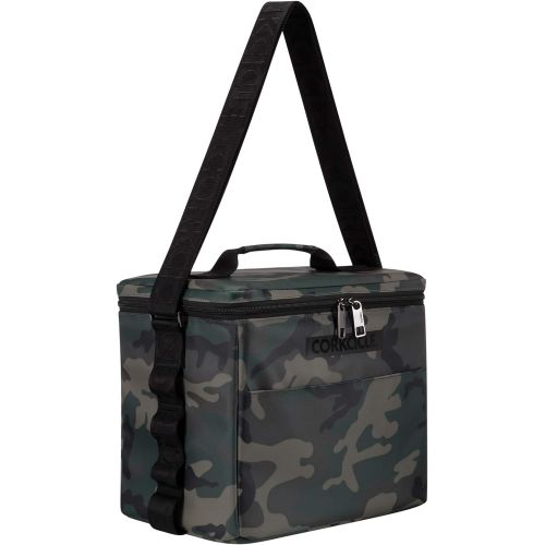  Corkcicle Soft Cooler, Waterproof and Leak Proof Insulated Bag, Perfect for Wine, Beer, and Ice Packs, Woodland Camo