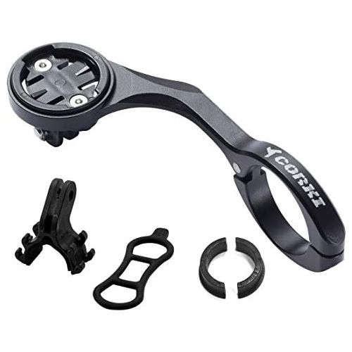  corki Alloy Out Front Combo Mount for Garmin Edge Computer 200 500 510 520 800 810 820 1000 1030,Sport Action Cameras and Bike Light Mount Compatible with 31.8mm 25.4mm Handlebar