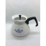 CorningWare Vintage Corning Ware Blue Cornflower 6-cup Tea Pot W Metal Lid