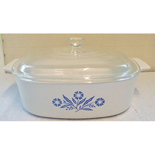  Corning Ware Cornflower Blue A-2-B 2 Liter Bake Dish with Lid: Kitchen & Dining