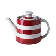 Cornishware Red and White Stripe Classic Teapot, 3 to 4 Cup