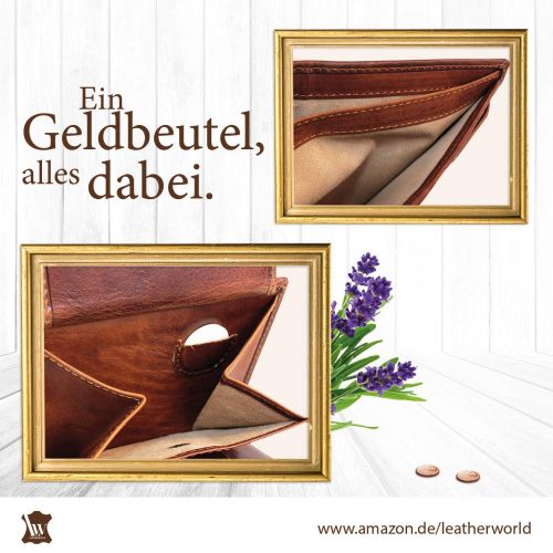  [아마존 핫딜]  [아마존핫딜]Leder Geldbeutel Manner TV-gepruefter RFID Blocker I Herren Geldboerse mit Muenzfach I schlankes Portemonnaie braun Geschenkbox Corno d´Oro 32009NC