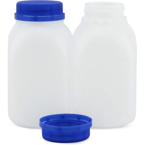  Cornucopia Brands 8-Ounce Plastic Milk Bottles (12-Pack); HDPE Bottles Great for Milk, Juice, Smoothies, Lunch Box & More, BPA-Free, Dishwasher-Safe, BPA-free