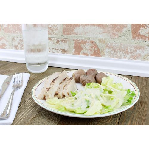  [아마존베스트]Cornucopia Brands Cornucopia Ceramic Portion Control Plates (Set of 2); Microwave-Safe