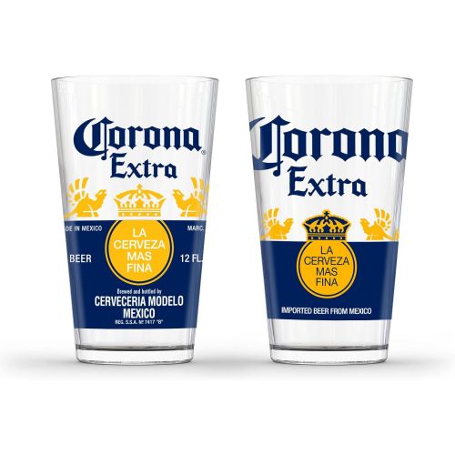  [아마존베스트]Corona Extra Caps Pub Glass (Set of 2), Clear