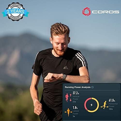  [아마존베스트]Coros PACE 2 Premium GPS Sport Watch with Nylon or Silicone Band, Heart Rate Monitor, 30h Full GPS Battery, Barometer, ANT+ & BLE Connections, Strava, Stryd & Training Peaks