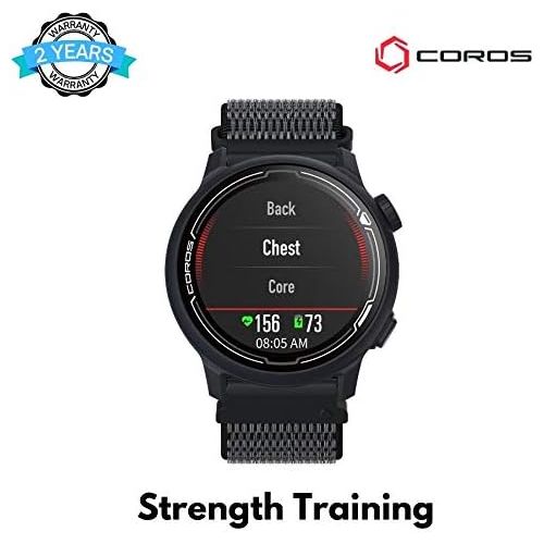  [아마존베스트]Coros PACE 2 Premium GPS Sport Watch with Nylon or Silicone Band, Heart Rate Monitor, 30h Full GPS Battery, Barometer, ANT+ & BLE Connections, Strava, Stryd & Training Peaks